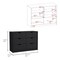 Tuhome Basilea 4 Drawers Dresser, 2 Cabinets, Black CLW8973 - alternate 4
